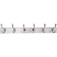6 Porcelain Tipped Hat and Coat Hooks on White Board
6 Porcelain Tipped Hat and Coat Hooks on White Board
