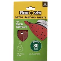 Flexovit Detail All Surface Detail Sandpaper - 105 x 150mm - 80 Grit - Medium
Flexovit Detail All Surface Detail Sandpaper - 105 x 150mm - 80 Grit - Medium