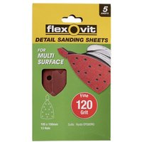 Flexovit Detail All Surface Detail Sandpaper - 105 x 150mm - 120 Grit - Fine
Flexovit Detail All Surface Detail Sandpaper - 105 x 150mm - 120 Grit - Fine