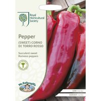 RHS Pepper (Sweet) Corno Di Toro Rosso Seeds
RHS Pepper (Sweet) Corno Di Toro Rosso Seeds