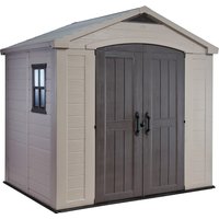 Keter Factor 8 x 6ft Outdoor Garden Apex Storage Shed - Beige/Brown
Keter Factor 8 x 6ft Outdoor Garden Apex Storage Shed - Beige/Brown