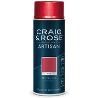 Craig & Rose Artisan Metallic Effect Spray Paint - Red - 400ml
Craig & Rose Artisan Metallic Effect Spray Paint - Red - 400ml