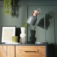 Barham Table Lamp - Matt Grey and Copper
