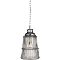 Cleve 1 Light Glass Pendant Light - Chrome and Grey
Cleve 1 Light Glass Pendant Light - Chrome and Grey