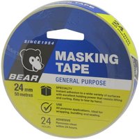 Bear 24mm x 50m General Purpose Masking Tape
Bear 24mm x 50m General Purpose Masking Tape