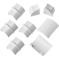D-Line Quadrant Decorative Trunking Clip Over 8 Piece Accessory Multipack 22mm x 22mm White 
D-Line Quadrant Decorative Trunking Clip Over 8 Piece Accessory Multipack 22mm x 22mm White