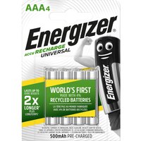 Energizer Universal 500mAh Rechargeable AAA Batteries - 4 Pack
Energizer Universal 500mAh Rechargeable AAA Batteries - 4 Pack