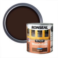 Ronseal 10 Year Woodstain Dark Oak Satin - 750ml
Ronseal 10 Year Woodstain Dark Oak Satin - 750ml