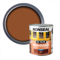Ronseal 10 Year Woodstain Teak Satin - 750ml
Ronseal 10 Year Woodstain Teak Satin - 750ml