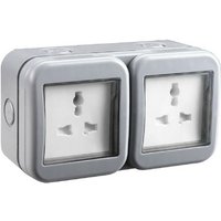 BG 13 Amp 2 Gang Unswitched Weatherproof Socket IP55 Rated Grey
BG 13 Amp 2 Gang Unswitched Weatherproof Socket IP55 Rated Grey