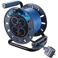 Masterplug Pro XT 4 Socket Cable Reel 25m Blue