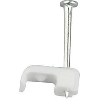 Masterplug Bell Wire Cable Clips White 100 Pack