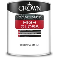 Crown Contract High Gloss Brilliant White Paint - 1L
Crown Contract High Gloss Brilliant White Paint - 1L