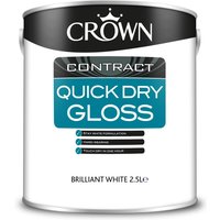 Crown Contract Quick Dry Gloss Brilliant White Paint - 2.5L
Crown Contract Quick Dry Gloss Brilliant White Paint - 2.5L