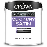 Crown Contract Quick Dry Satin Brilliant White Paint - 2.5L
Crown Contract Quick Dry Satin Brilliant White Paint - 2.5L