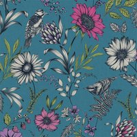 Arthouse Botanical Songbird Floral Smooth Glitter Teal Wallpaper
Arthouse Botanical Songbird Floral Smooth Glitter Teal Wallpaper