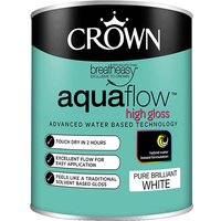 Crown Pure Brilliant White Aquaflow Gloss Paint - 750ml
Crown Pure Brilliant White Aquaflow Gloss Paint - 750ml