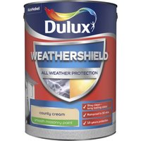 Dulux Weathershield All Weather Smooth Masonry Paint - County Cream - 5L
Dulux Weathershield All Weather Smooth Masonry Paint - County Cream - 5L