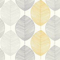 Arthouse Scandi Leaf Smooth Glitter Yellow and Grey Wallpaper
Arthouse Scandi Leaf Smooth Glitter Yellow and Grey Wallpaper