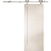 Cottage White Primed FLB Sliding Barn Door with Elegant Track 2073 x 862mm
Cottage White Primed FLB Sliding Barn Door with Elegant Track 2073 x 862mm