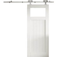 Cottage White Primed Clear Glazed FLB Sliding Barn Door with Elegant Track 2073 x 862mm
Cottage White Primed Clear Glazed FLB Sliding Barn Door with Elegant Track 2073 x 862mm