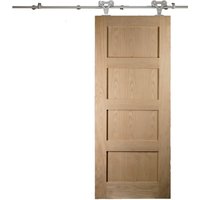 Shaker Oak Sliding Barn Door with Elegant Track 2073 x 862mm
Shaker Oak Sliding Barn Door with Elegant Track 2073 x 862mm