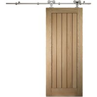 Cottage Oak Sliding Barn Door with Elegant Track 2073 x 862mm
Cottage Oak Sliding Barn Door with Elegant Track 2073 x 862mm