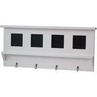White Hook Rail - 4 Hooks and 4 Blackboards
White Hook Rail - 4 Hooks and 4 Blackboards