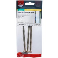 Concrete Screw Zyp 7.5mm x 120mm - Pack of 3
Concrete Screw Zyp 7.5mm x 120mm - Pack of 3