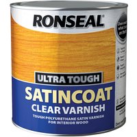 Ronseal UltraTough Satin Coat Clear Varnish - 2.5L 
Ronseal UltraTough Satin Coat Clear Varnish - 2.5L