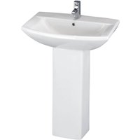 Balterley Destin 1 Tap Hole Basin and Full Pedestal - 600mm
Balterley Destin 1 Tap Hole Basin and Full Pedestal - 600mm
