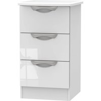 Portofino White Gloss 3 Drawer Bedside Cabinet
Portofino White Gloss 3 Drawer Bedside Cabinet