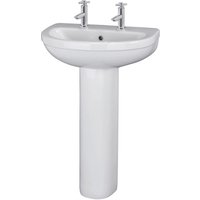 Balterley Vito 2 Tap Hole Basin & Full Pedestal - 550mm
Balterley Vito 2 Tap Hole Basin & Full Pedestal - 550mm