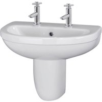 Balterley Vito 2 Tap Hole Basin and Semi Pedestal - 550mm
Balterley Vito 2 Tap Hole Basin and Semi Pedestal - 550mm