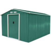 Charles Bentley 8ft x 10ft Metal Garden Shed with Floor Foundation Kit - Green
Charles Bentley 8ft x 10ft Metal Garden Shed with Floor Foundation Kit - Green