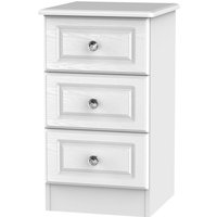 Florence White Ash 3 Drawer Bedside Cabinet 
Florence White Ash 3 Drawer Bedside Cabinet