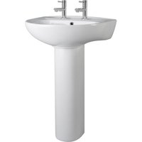 Balterley Adley 2 Tap Hole Basin and Full Pedestal - 550mm
Balterley Adley 2 Tap Hole Basin and Full Pedestal - 550mm