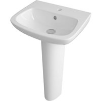Balterley Compact 1 Tap Hole Basin and Full Pedestal - 450mm
Balterley Compact 1 Tap Hole Basin and Full Pedestal - 450mm