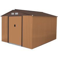 Charles Bentley 8ft x 10ft Metal Garden Shed with Floor Foundation Kit - Brown
Charles Bentley 8ft x 10ft Metal Garden Shed with Floor Foundation Kit - Brown