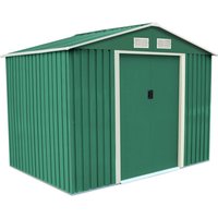Charles Bentley 8ft x 6ft Green Metal Storage Shed with Zinc Floor Frame
Charles Bentley 8ft x 6ft Green Metal Storage Shed with Zinc Floor Frame