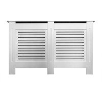 Horizontal Slatted White Radiator Cover - Large 
Horizontal Slatted White Radiator Cover - Large