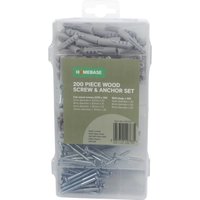 200pcs Wood Screws & Anchors Kit
200pcs Wood Screws & Anchors Kit