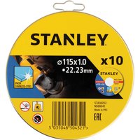 STANLEY 10x Cutting Discs - 115 x 1mm
STANLEY 10x Cutting Discs - 115 x 1mm
