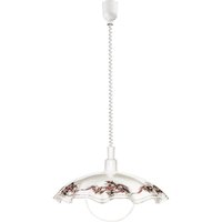 Eglo Vetro Rise & Fall Pendant Ceiling Light - White & Purple