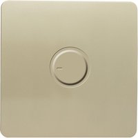 Trendi Switch 1 Gang 200 Watt Dimmer Light Switch in Screwless Gold
Trendi Switch 1 Gang 200 Watt Dimmer Light Switch in Screwless Gold