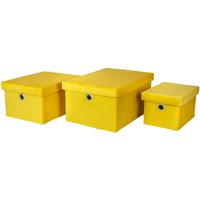 Velvet Storage Boxes - Ochre - Set of 3
Velvet Storage Boxes - Ochre - Set of 3