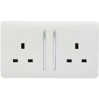 Trendi Switch 2 Gang 13 amp long switched Plug Socket in Screwless White
Trendi Switch 2 Gang 13 amp long switched Plug Socket in Screwless White