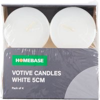 Pack of 4 Votive Candles - White
Pack of 4 Votive Candles - White