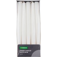 Pack of 10 Dinner Candles - White - 24cm
Pack of 10 Dinner Candles - White - 24cm