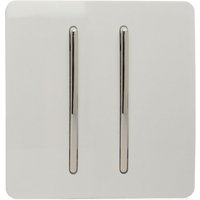 Trendi Switch 2 Gang 2 Way 10 Amp Rocker Light Switch in Screwless White
Trendi Switch 2 Gang 2 Way 10 Amp Rocker Light Switch in Screwless White